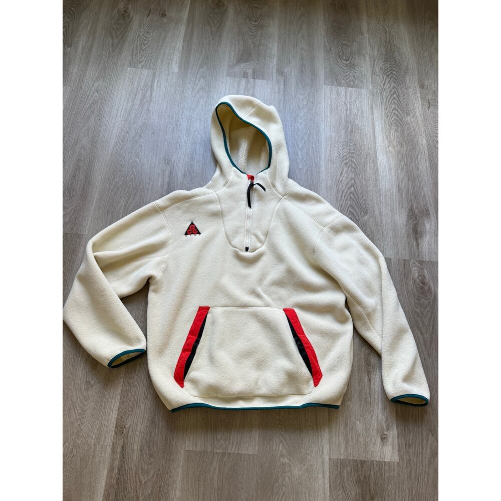 Nike Men's ACG Sherpa Fleece Hoodie Light Cream, Men;s size Medium